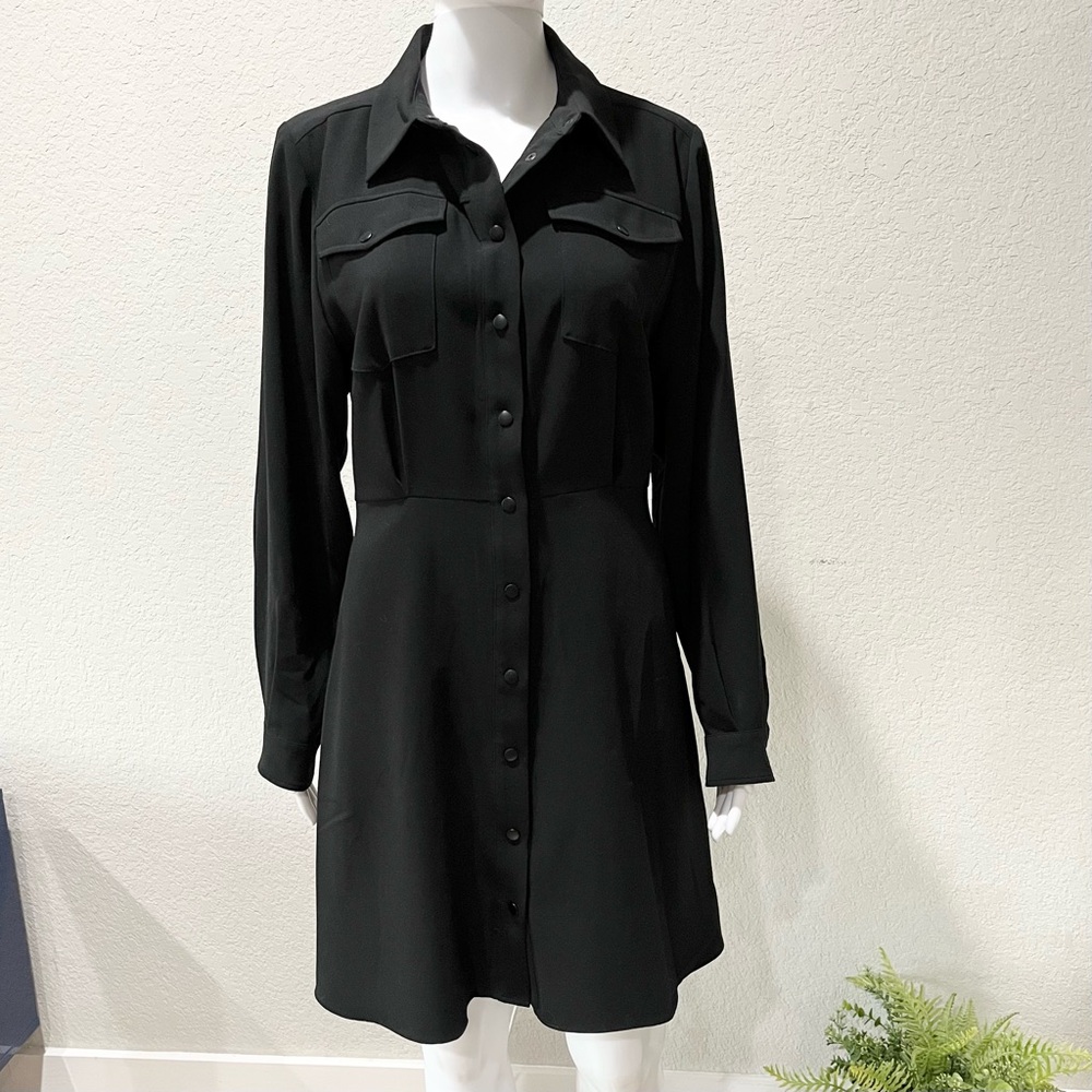 The Kooples Black Button-Down Dress